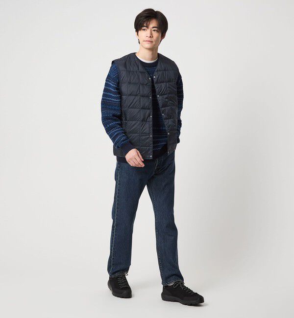 UNITED ARROWS green label relaxing「＜TAION＞Vネック ボタン ベスト」|ダウンベスト・ベスト|