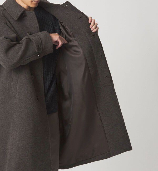 UNITED ARROWS green label relaxing「Ballis バリス モッサー バルカラー ブラウン ステンカラーコート」|ステンカラーコート|