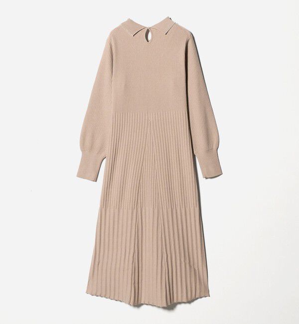 UNITED ARROWS green label relaxing「フィット＆フレア 襟付き ニット ワンピース」|ワンピース|