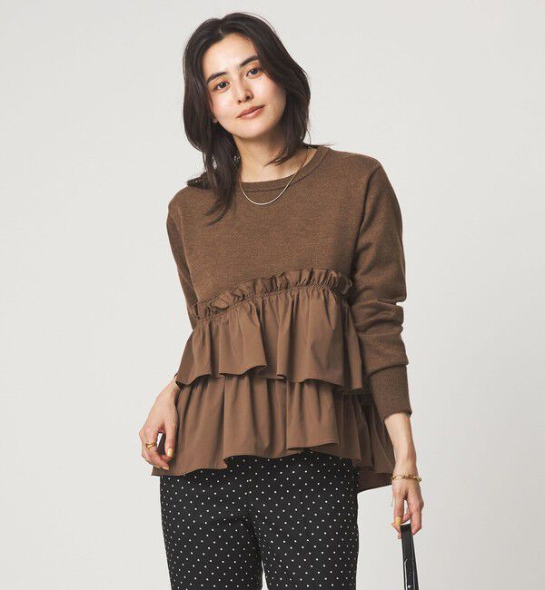 UNITED ARROWS green label relaxing「ティアード ドッキング プルオーバー ニット 2」|ニット・セーター|