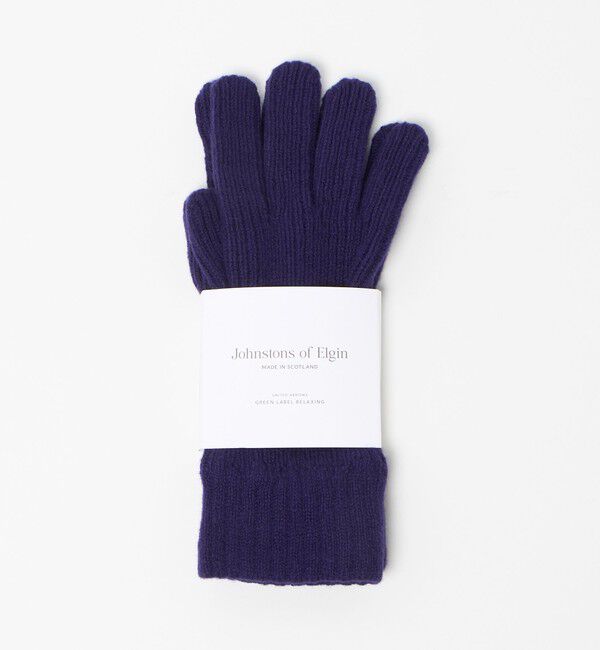 UNITED ARROWS green label relaxing「【別注】＜Johnstons of Elgin＞GLR ウールカシミヤ リブ グローブ」|手袋|