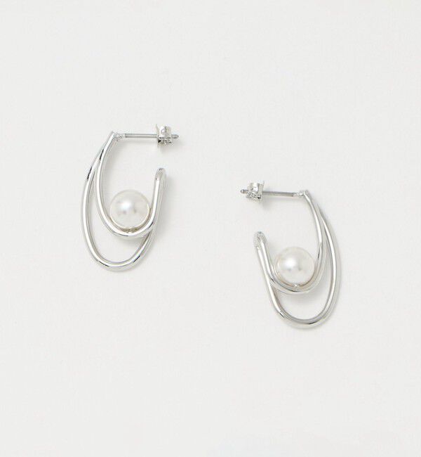 UNITED ARROWS green label relaxing「ドロップフレーム ピアス」|ピアス|SILVER