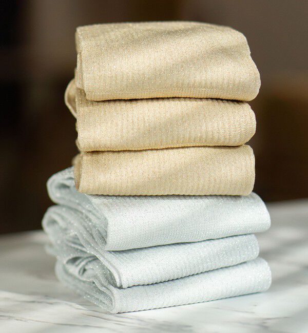 UNITED ARROWS green label relaxing「＜MAEE＞コンプレッション ソックス （グリッターリブ） / 着圧ソックス / 靴下」|ソックス|