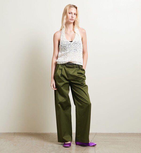 ATTISESSION「＜ATTISESSION＞ベルト 2タック ストレート パンツ」|その他|