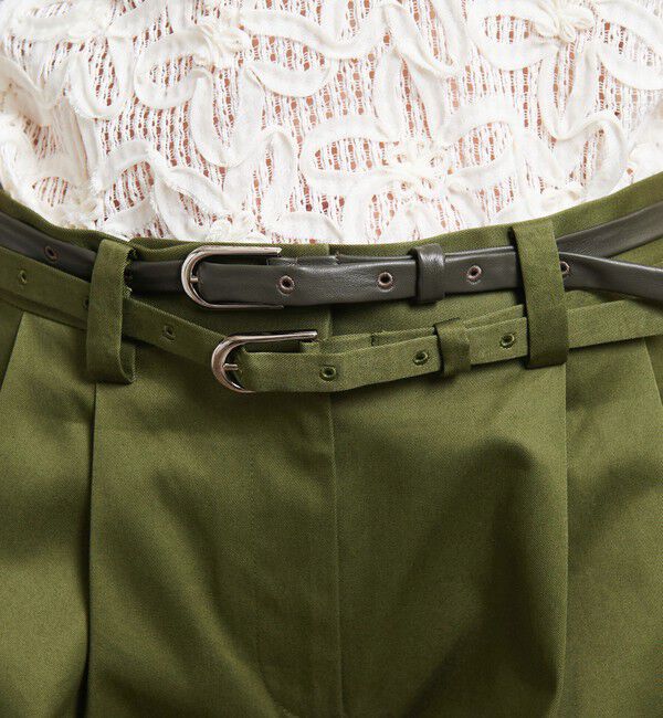 ATTISESSION「＜ATTISESSION＞ベルト 2タック ストレート パンツ」|その他|