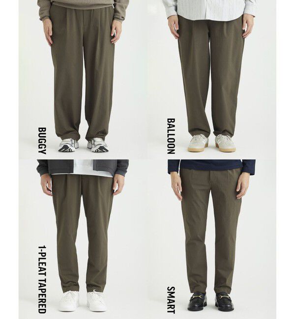 BEAUTY&YOUTH UNITED ARROWS「360&deg;MASTER 1プリーツ テーパード イージーパンツ -セットアップ対応 ストレッチ ウォッシャブル マルチ機」|チノ|