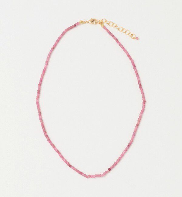 BEAUTY&YOUTH UNITED ARROWS「＜Causerie＞ストーン カット ショートネックレス」|ネックレス|LT.PINK