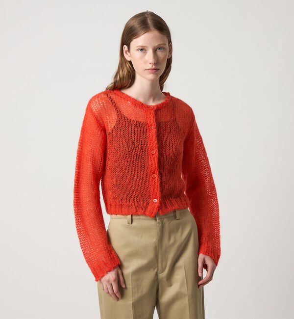 STEVEN ALAN「＜Steven Alan＞モヘヤ ミックス ニット カーディガン」|カーディガン|RED