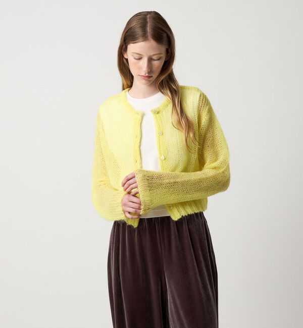 STEVEN ALAN「＜Steven Alan＞モヘヤ ミックス ニット カーディガン」|カーディガン|YELLOW