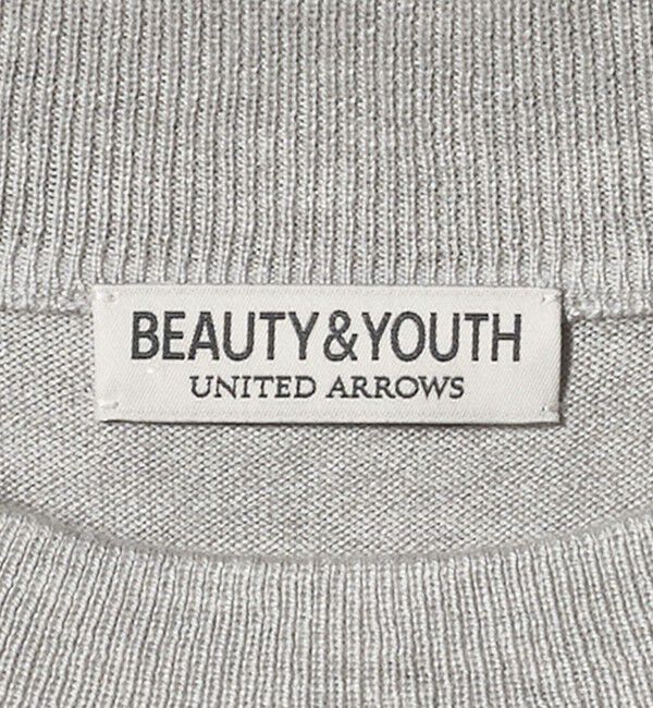 BEAUTY&YOUTH UNITED ARROWS「コットン カシミヤ ブレンド ジャケット ネック Tシャツ 」|ニット・セーター|