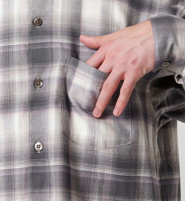 MONKEY TIME「ブラッシュド オンブレ チェック シャツ」|シャツ・ブラウス|