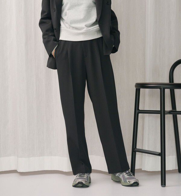 BEAUTY&YOUTH UNITED ARROWS「ポリエステルブレンド バックゴムストレートパンツ」|スラックス|DK.GRAY