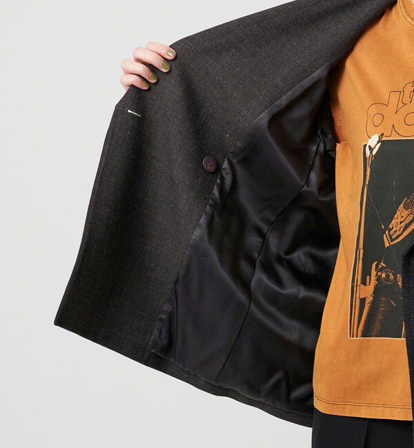 BEAUTY&YOUTH UNITED ARROWS「【WEB限定 Wardrobe DAILY MINIMAL】ウールライク メランジダブルジャケット ウォッシャブル」|テーラードジャケット|