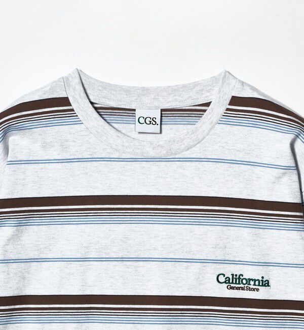 California General Store「＜CGS.＞オーガニックコットン ボーダー ロングスリーブ Tシャツ」|Tシャツ・カットソー|