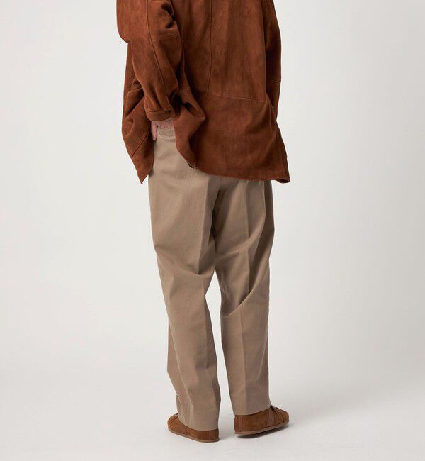 STEVEN ALAN「＜Steven Alan＞ ブラッシュド コットン アウト ワンプリーツ スラックス」|チノ|