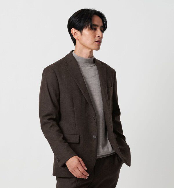 BEAUTY&YOUTH UNITED ARROWS「ストレッチ サキソニー 2B ジャケット セットアップ対応」|テーラードジャケット|DK.BROWN
