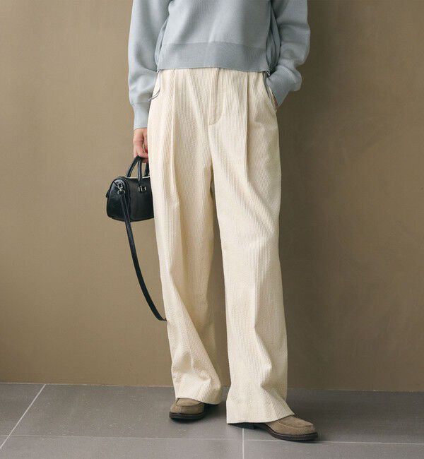 BEAUTY&YOUTH UNITED ARROWS「コーデュロイ ワイドストレートパンツ」|その他|OFF WHITE