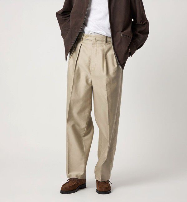 STEVEN ALAN「＜Steven Alan＞ カベ モールスキン インツープリーツ ドレス トラウザーズ」|チノ|