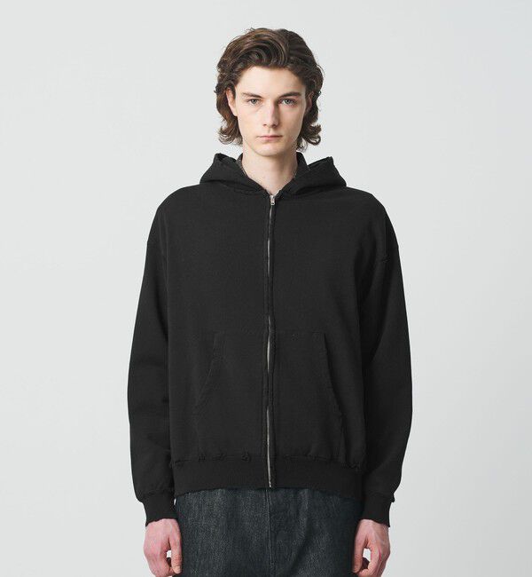 BEAUTY&YOUTH UNITED ARROWS「クラッシュ スウェット ジップ フーディ」|パーカー|