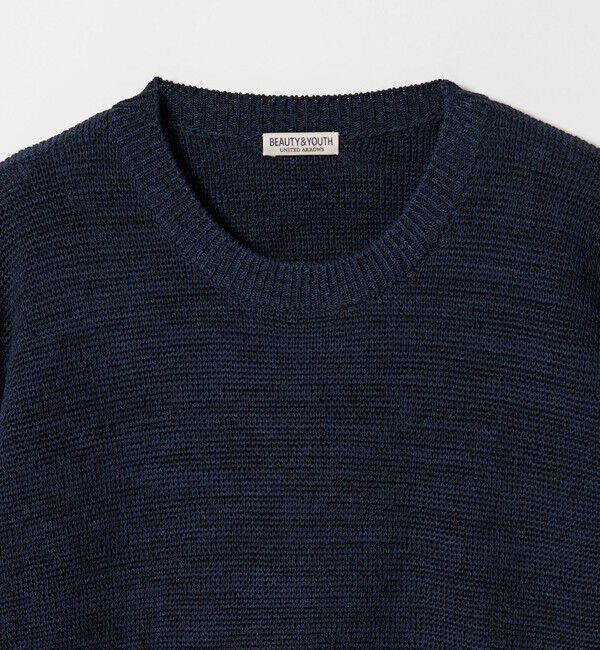 BEAUTY&YOUTH UNITED ARROWS「ドロップ ミラノ ミックス クルーネック ニット」|ニット・セーター|