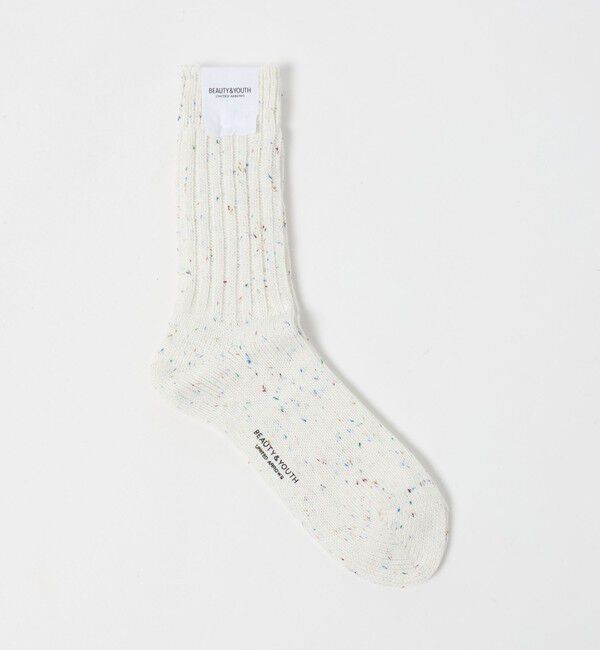 BEAUTY&YOUTH UNITED ARROWS「ネップ ヘビー ソックス」|ソックス|WHITE
