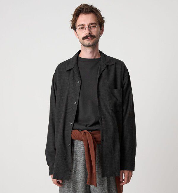 STEVEN ALAN「＜Steven Alan＞ ネル マイクロチェック オープンカラー シャツ BOX」|シャツ・ブラウス|