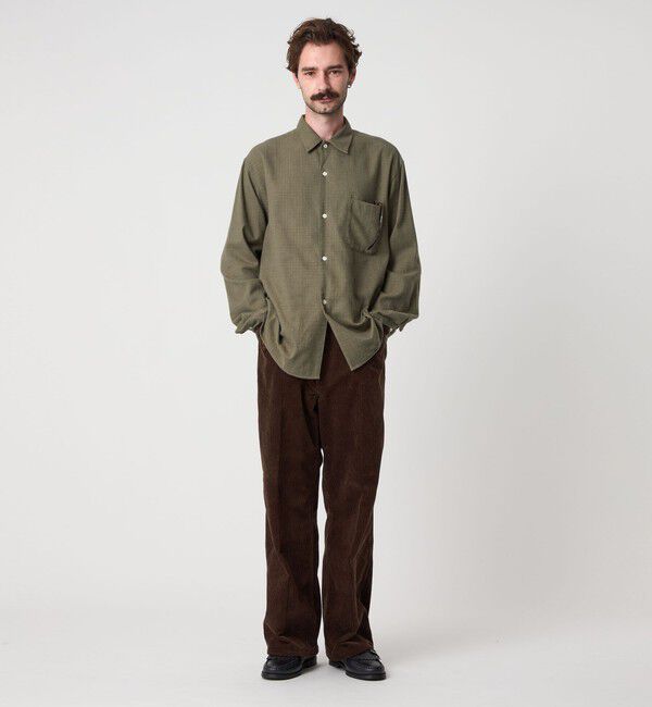 STEVEN ALAN「＜Steven Alan＞ ネル マイクロチェック オープンカラー シャツ BOX」|シャツ・ブラウス|