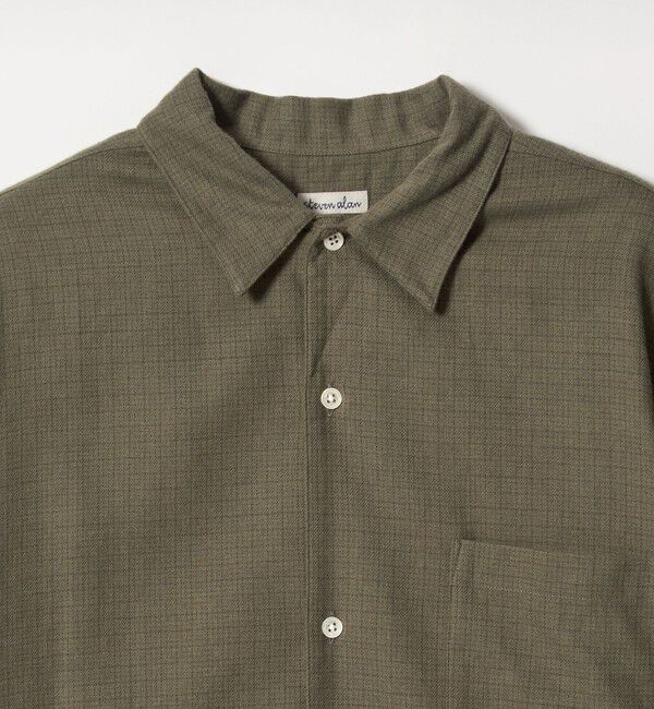 STEVEN ALAN「＜Steven Alan＞ ネル マイクロチェック オープンカラー シャツ BOX」|シャツ・ブラウス|