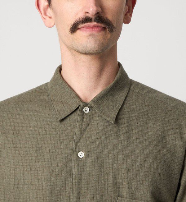 STEVEN ALAN「＜Steven Alan＞ ネル マイクロチェック オープンカラー シャツ BOX」|シャツ・ブラウス|