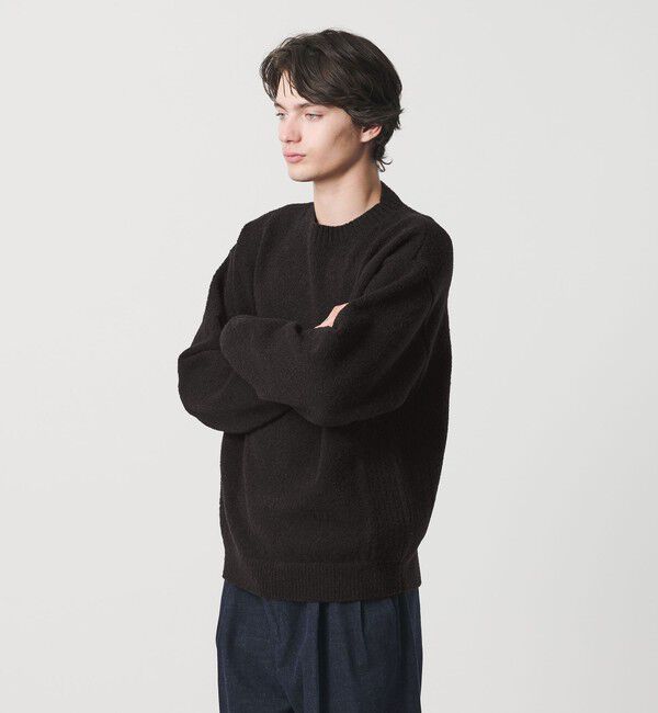 MONKEY TIME「ウール ナイロン ループヤーン クルーネック」|ニット・セーター|