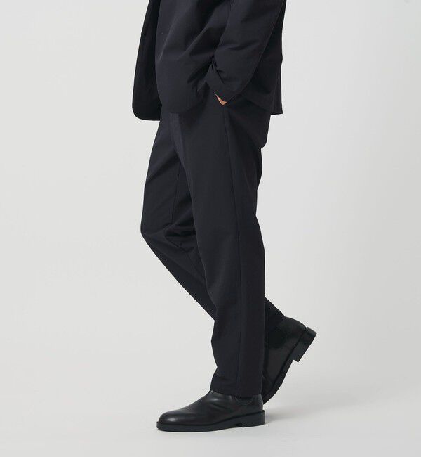 BEAUTY&YOUTH UNITED ARROWS「KOMATSU PACK URK 1プリーツ テーパード パンツ ストレッチ セットアップ対応 裏起毛」|チノ|NAVY