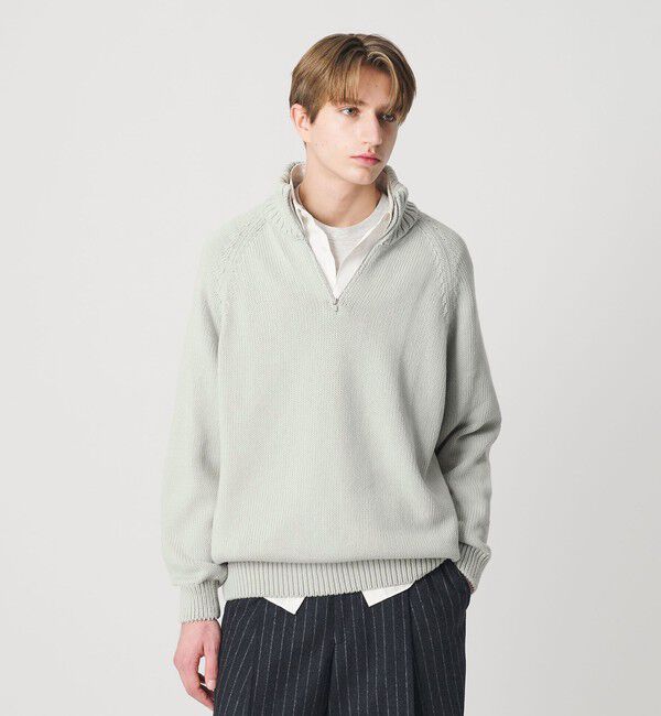 BEAUTY&YOUTH UNITED ARROWS「コード ヤーン ハーフ ジップ ニット ウォッシャブル」|ニット・セーター|