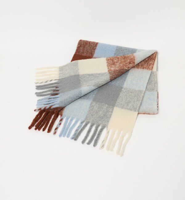 BEAUTY&YOUTH UNITED ARROWS「ブラッシュド ブロックチェック マフラー」|マフラー|