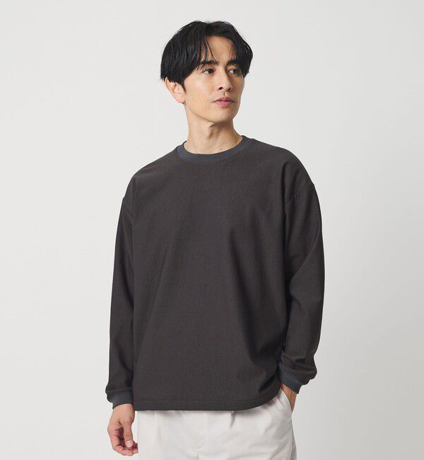 BEAUTY&YOUTH UNITED ARROWS「&rdquo;パーフェクトストレッチ&rdquo; アジャスト クルーネック トップス 伸縮性あり」|Tシャツ・カットソー|DK.GRAY
