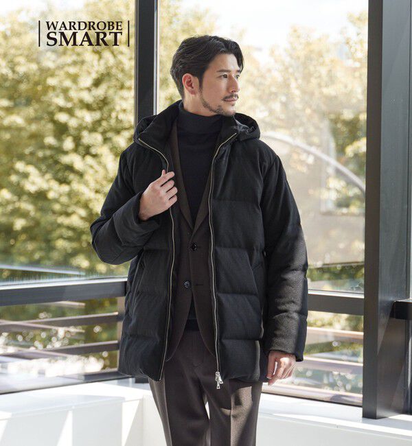 BEAUTY&YOUTH UNITED ARROWS「【WEB限定 WARDROBE SMART】LANATEC 2WAY ダウンジャケット」|ダウン|BLACK