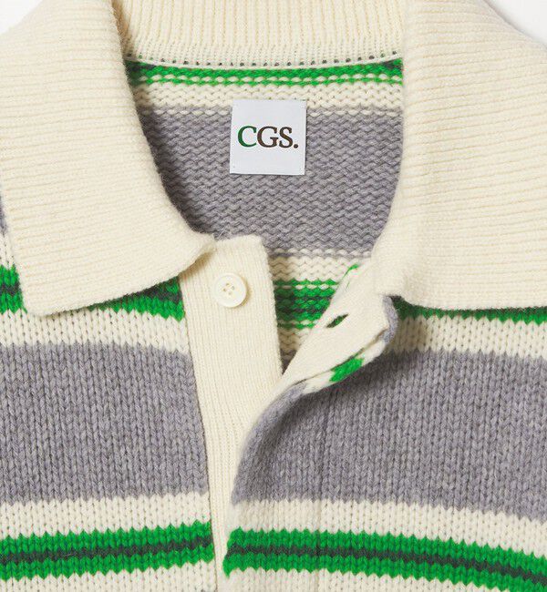 California General Store「＜CGS.＞ボーダー ニット ポロシャツ」|ニット・セーター|