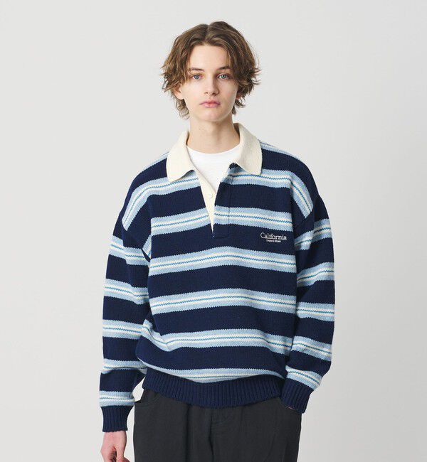 California General Store「＜CGS.＞ボーダー ニット ポロシャツ」|ニット・セーター|