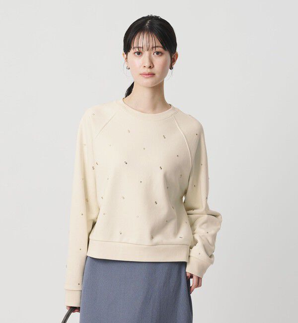 BEAUTY&YOUTH UNITED ARROWS「コットン裏毛 ラインストーン スウェットプルオーバー」|スウェット・ジャージ|