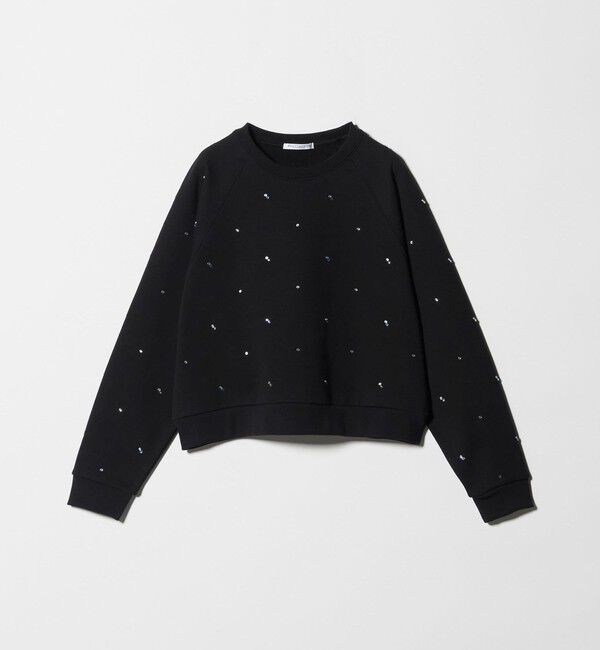 BEAUTY&YOUTH UNITED ARROWS「コットン裏毛 ラインストーン スウェットプルオーバー」|スウェット・ジャージ|