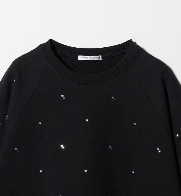 BEAUTY&YOUTH UNITED ARROWS「コットン裏毛 ラインストーン スウェットプルオーバー」|スウェット・ジャージ|