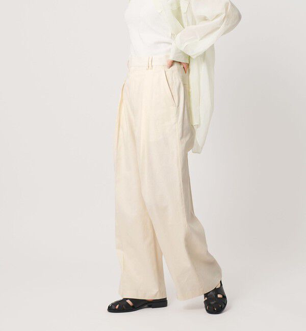 BEAUTY&YOUTH UNITED ARROWS「コットンチノ 2タック ワイドパンツ」|チノ|