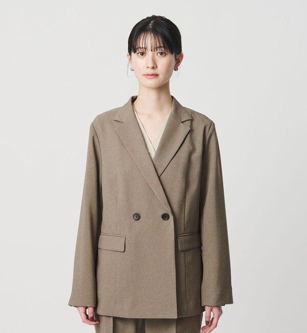 BEAUTY&YOUTH UNITED ARROWS「【WEB限定 Wardrobe DAILY MINIMAL】メランジ ダブルジャケット ウォッシャブル」|テーラードジャケット|