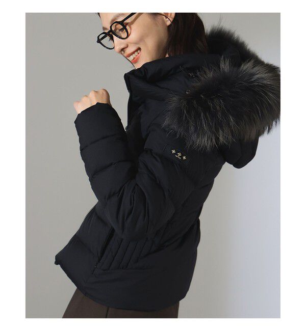 Demi-Luxe BEAMS 「TATRAS &times; Demi-Luxe BEAMS / 別注 KOSAVA セイル ファー ダウンジャケット」|ブルゾン・スタジャン|BLACK/GREY