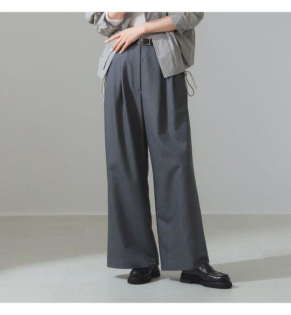 Demi-Luxe BEAMS 「ポプリン 2タックパンツ」|チノ|CHARCOAL.GRAY