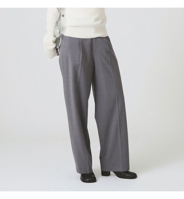 Ray BEAMS 「1タック ストレート パンツ」|スラックス|GREY