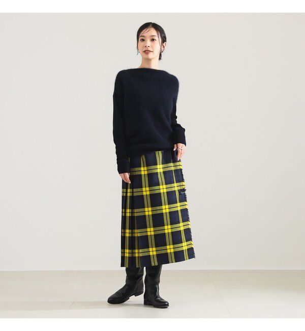 Demi-Luxe BEAMS 「O&rsquo;NEIL OF DUBLIN / ウール ナローベルト キルトスカート」|スカート|