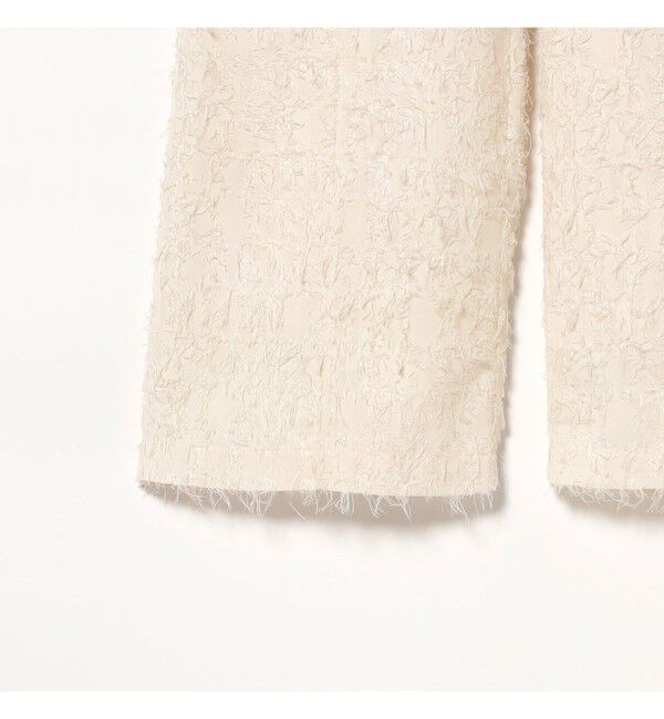 Ray BEAMS 「フリンジ ワイド ストレート パンツ」|チノ|