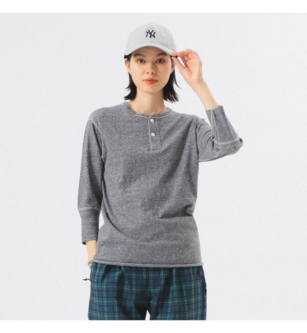 BEAMSBOY「【別注】Healthknit / BB ヘンリーネック Tシャツ ７分袖」|Tシャツ・カットソー|H.CHARCOAL