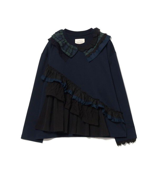 BEAMSBOY「【別注】TORI-TO / フリルカラー Tシャツ」|Tシャツ・カットソー|