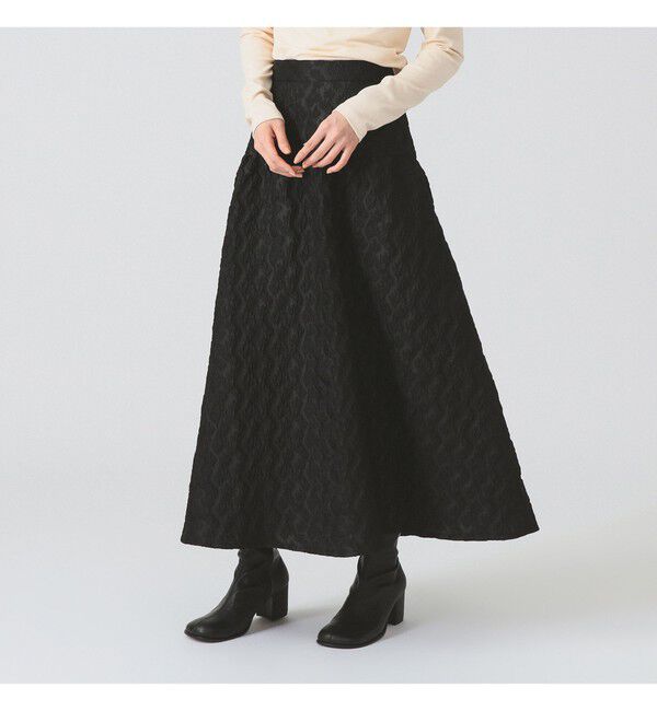 Ray BEAMS 「フラワー ジャカード フレア スカート」|スカート|